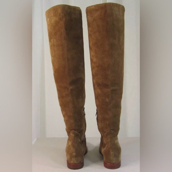 ASH Jess Tall Suede Over The Knee Hidden Wedge Boot EUR 36 US 6 Russet Brown - Picture 3 of 8